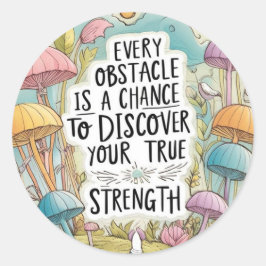 Varje hinderstift runt klistermärke