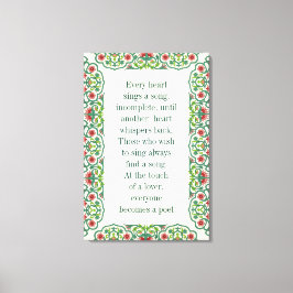 Varje hjärta sjungor en ofullständig citattecken f canvastryck