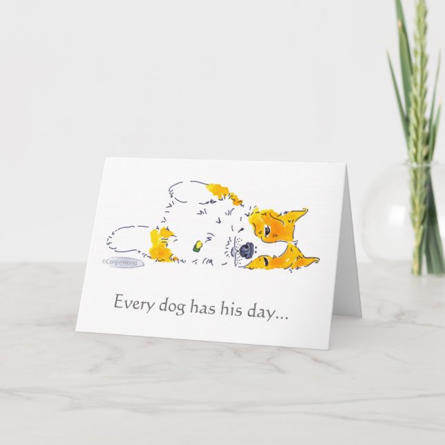 Varje hund har hans dagCorgikort Kort (Framsida)
