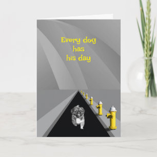 Varje hund har sin dag - humoristisk Fars dag Kort