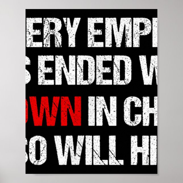 Varje imperium har slutat med en nedlagd laddning  poster (Framsidan)