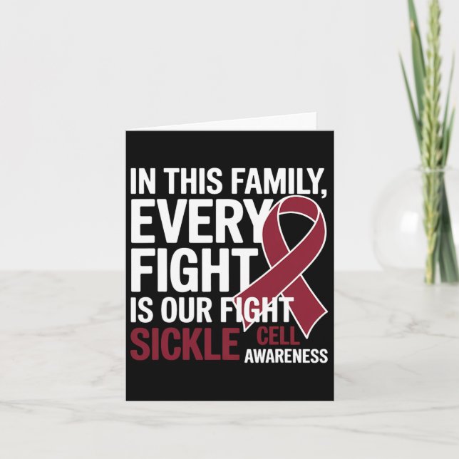 Varje kamp är vår kamp mot sickle Cell Awareness A Kort (Framsida)