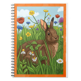 Varje kanin älskar blommor anteckningsbok