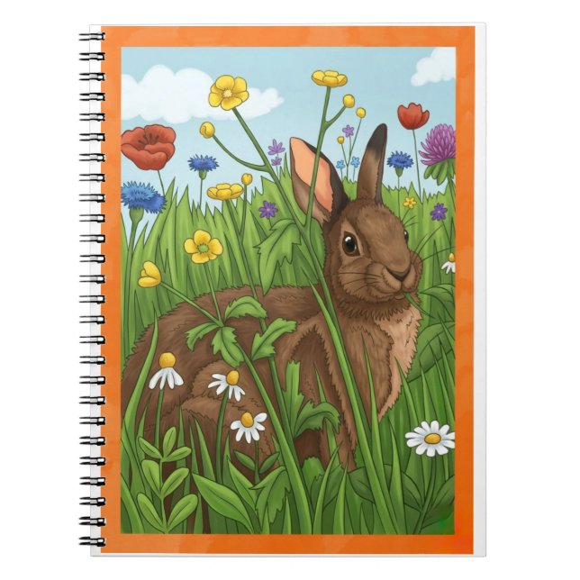 Varje kanin älskar blommor anteckningsbok (Framsidan)