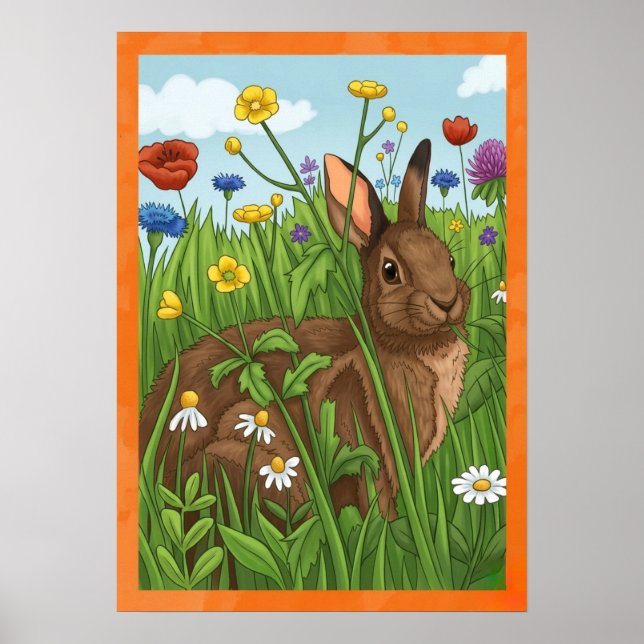 Varje kanin älskar blommor poster (Framsidan)
