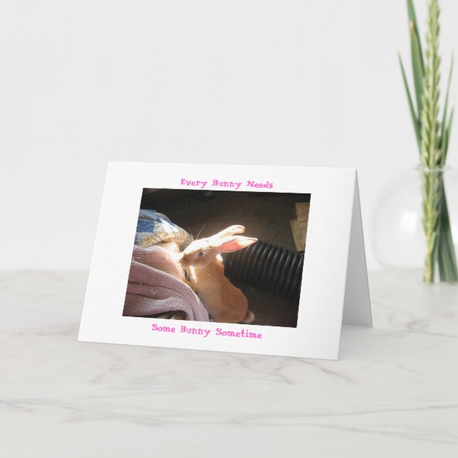Varje kanin behöver, någon kanin Sometime Kort (Framsida)