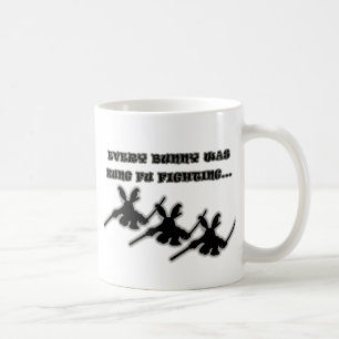 Varje kanin var kung fu som slåss… kaffemugg