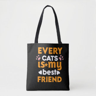 Varje katt är min bästa vän - Cute Cat Lover-citat Tygkasse