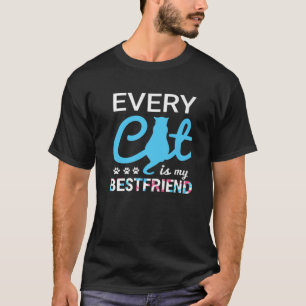 Varje katt är min bästa vän - Rolig katt T Shirt