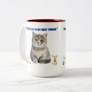 varje katt är min bästa vän Två-Tonad mugg