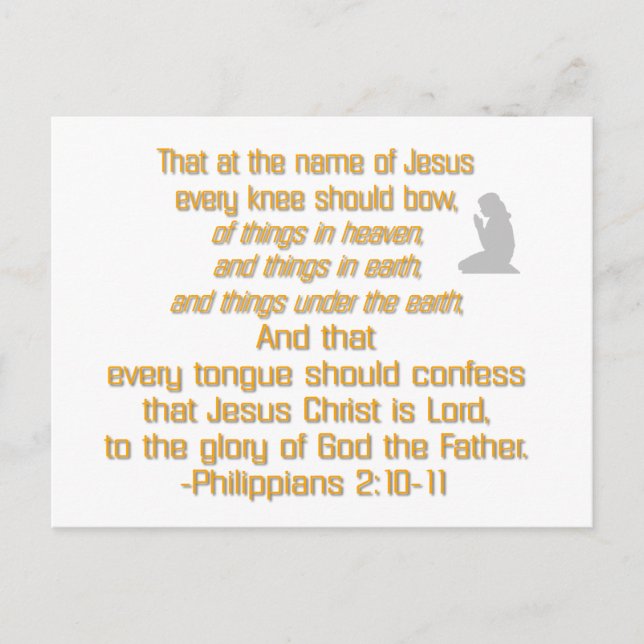 Varje knä bör buga vykort (Framsida)