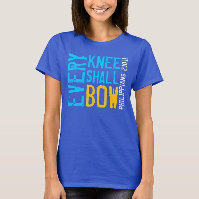 VARJE KNÄ BUGAR bibelversePhilippians Tee (Framsida)