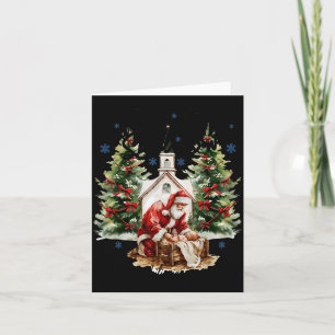 Varje Knä Skall Böja Religiös Kristalltomte Jul Kort