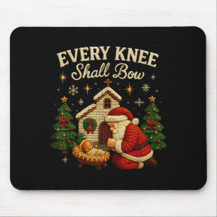 Varje Knä Skall Böjas Jul Nativitet Design Musmatta