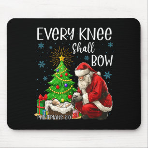Varje Knä Skall Buga Jul Santa Julkrubba Musmatta