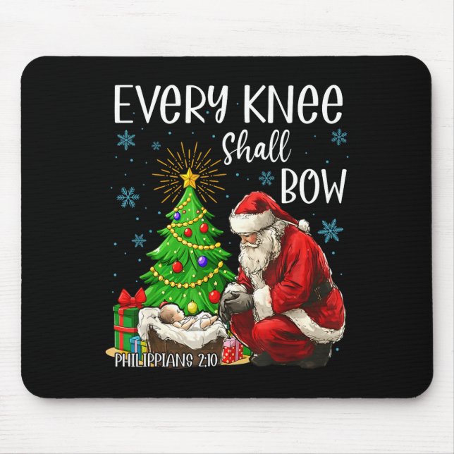 Varje Knä Skall Buga Jul Santa Julkrubba Musmatta (Framsidan)