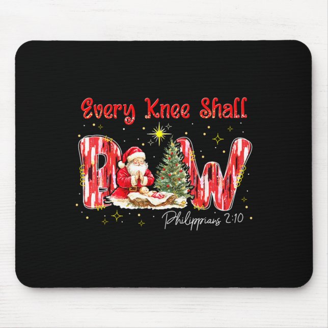 Varje Knä Skall Buga Jul Santa Julkrubba Musmatta (Framsidan)