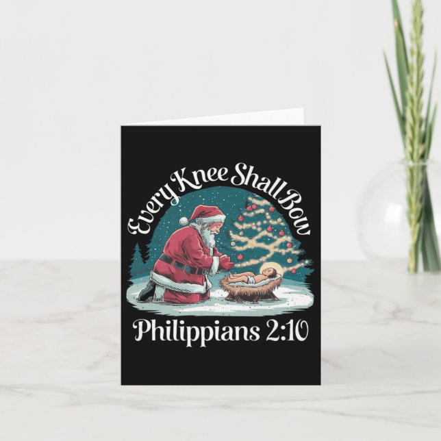 Varje knall ska ge Jesus Christian Santa Julafton  Kort (Framsida)
