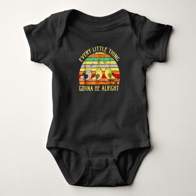 Varje liten Sak ska bli bra fågel T Shirt (Framsida)
