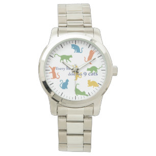 Varje liv förtjänar 9 kattunge Cat Humor Armbandsur
