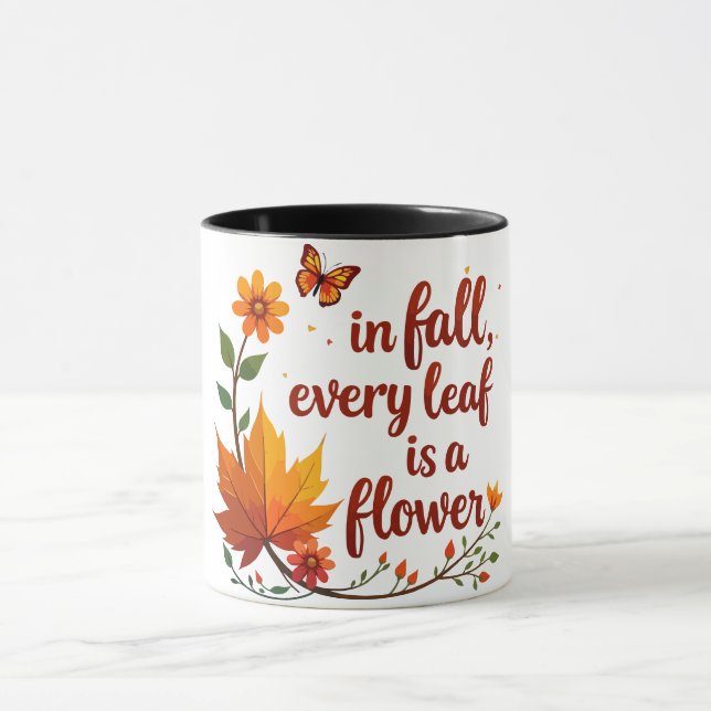 "Varje Löv är en blomma" Mugg (Center)