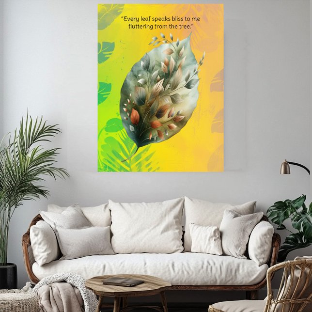 Varje Löv talar i bliss Greenery Foliage Scenery Poster (Every Leaf Speaks Bliss Greenery Foliage Scenery Poster)
