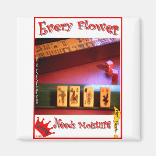 Varje Mahjong blomma behöver fuktighet! Magnet