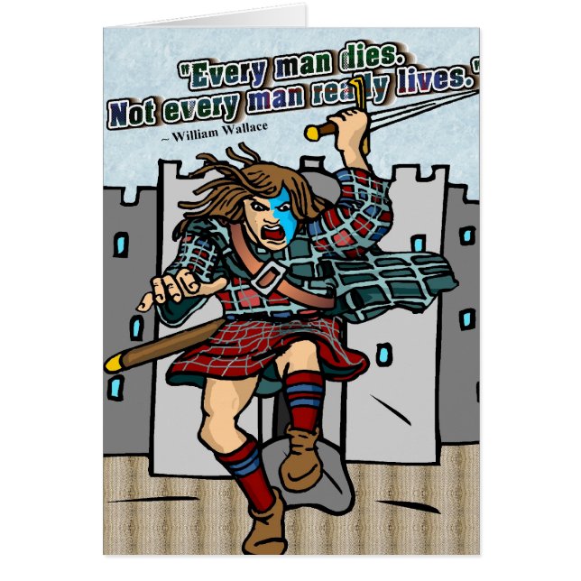 Varje man dör. Inte varje man-Verkligen-citat Hälsningskort (Framsidan)