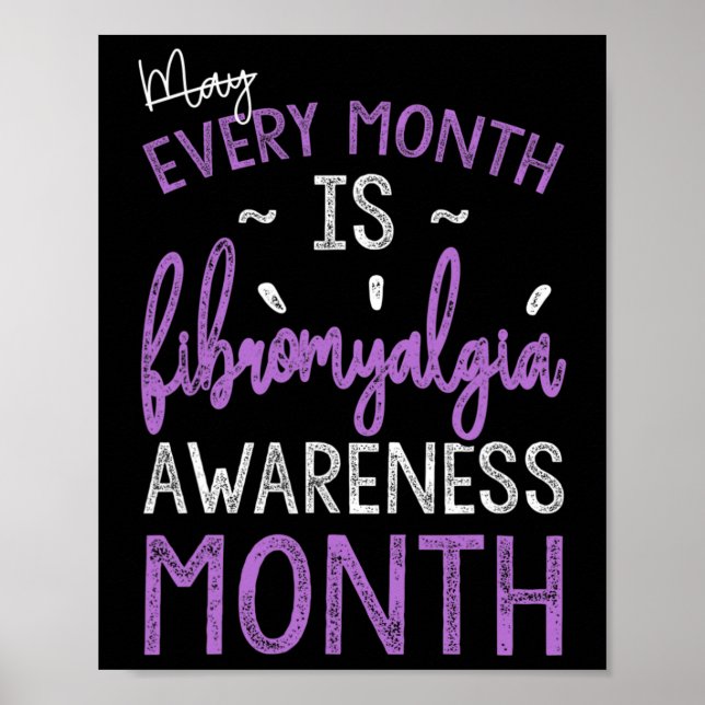 Varje månad är det månad då Fibromyalgia blir medv Poster (Framsidan)