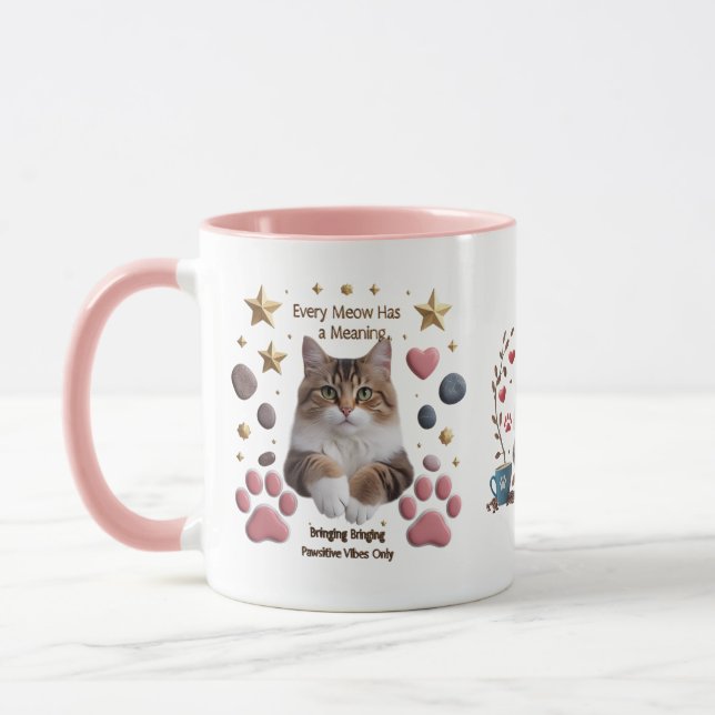 Varje Meow Matters - 11 oz Combo Mugg med Pawsitiv (Vänster)