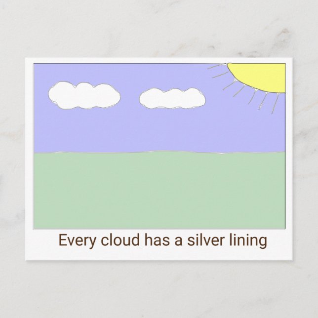 Varje moln har silver vykort (Framsida)