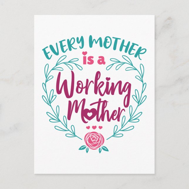 Varje Mor är ett fungerande Mor Vykort (Framsida)