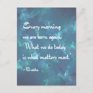 Varje morgon citat från Mindfulness Buddha Vykort