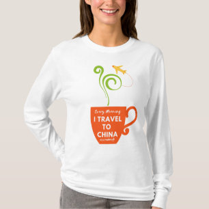Varje morgon reser jag till chinaESL-T-tröja T Shirt