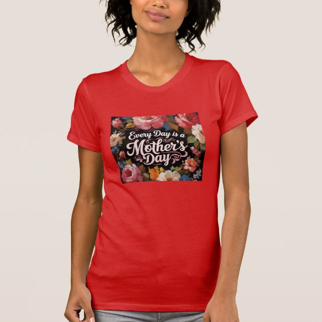 Varje Mors dag Blommigt T Shirt (Framsida)