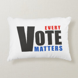 Varje omröstning - er röst är er makt prydnadskudde