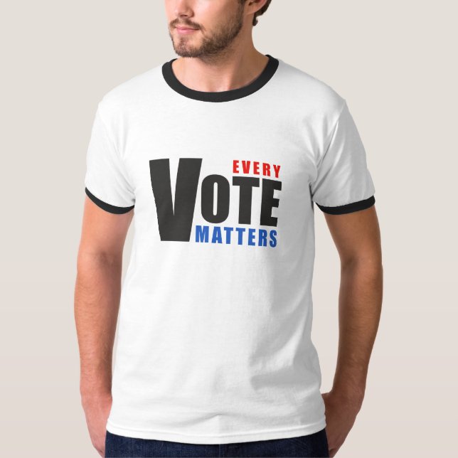 Varje omröstning - er röst är er makt t shirt (Framsida)