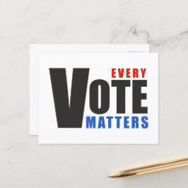 Varje omröstning - er röst är er makt vykort