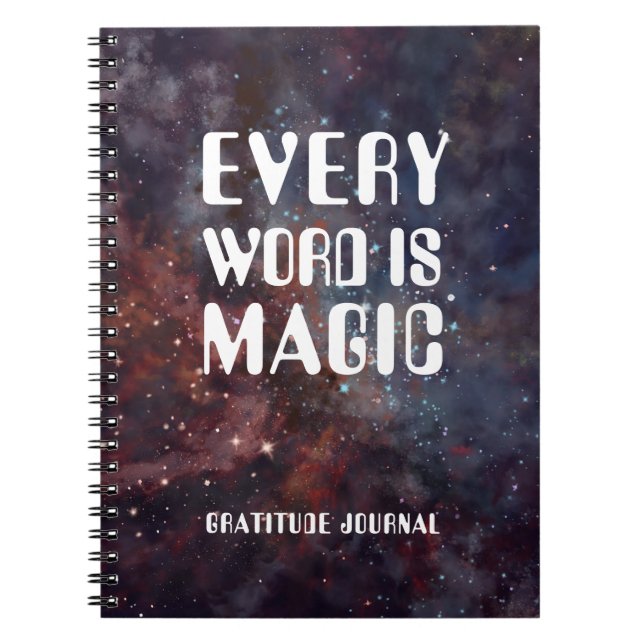 Varje ord är en magisk tacksamhet anteckningsbok (Framsidan)