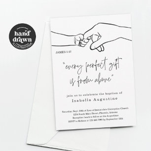 Varje Perfekt ger du upp baptism/julning Inbjudningar
