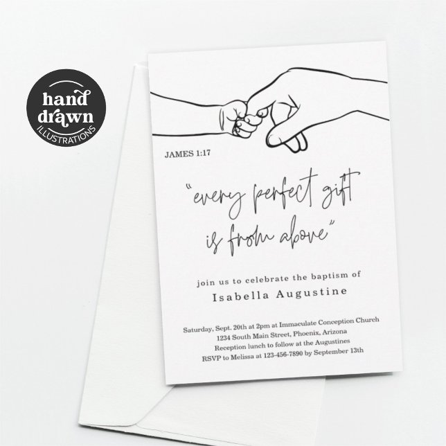 Varje Perfekt ger du upp baptism/julning Inbjudningar (Skapare uppladdad)