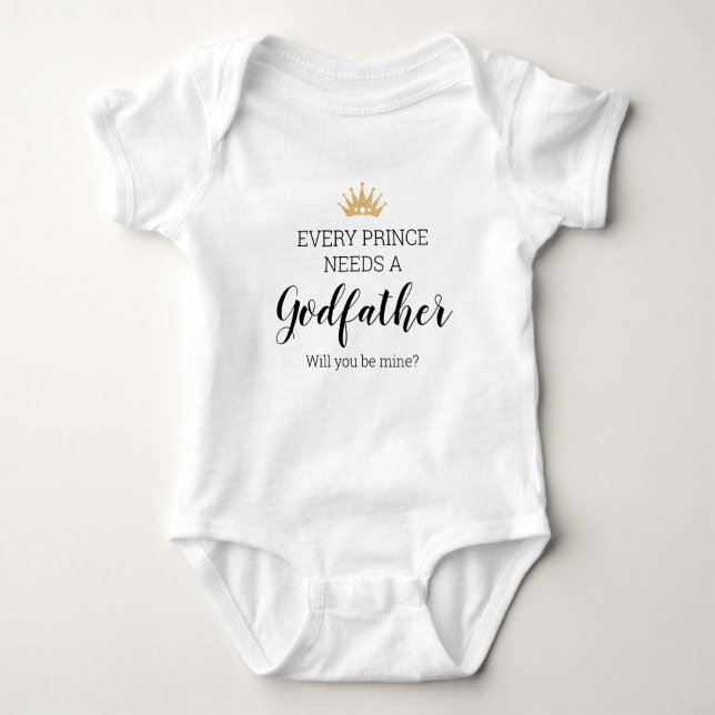 Varje prins behöver en gudfader Baptism Frieri T Shirt (Framsida)