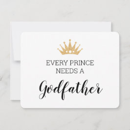 Varje prins behöver en gudfaderbaptism kort