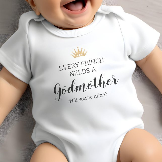 Varje prins behöver en gudmor Frieri baptism T Shirt (Skapare uppladdad)