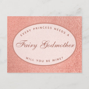 Varje prinsessa behöver en Fairy Godmor Ro Guld Vykort