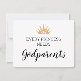 Varje prinsessa behöver Godföräldrar Baptism Dedic Kort