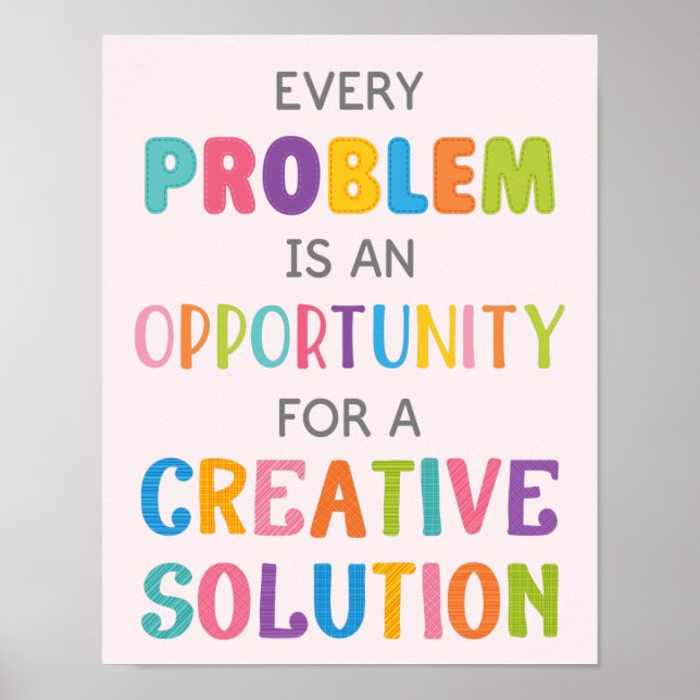 Varje problem är ett tillväxttänkesätt för affärsm poster (Framsidan)