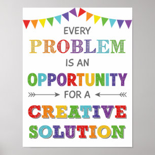Varje problem är ett tillväxttänkesätt för affärsm poster