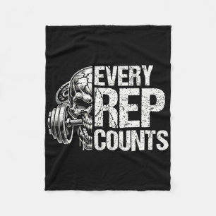 Varje rep räknar viktningsläkare Bodybuilding Body Fleecefilt