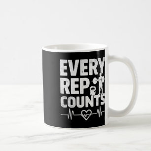 Varje rep räknar viktningsläkare Bodybuilding Body Kaffemugg